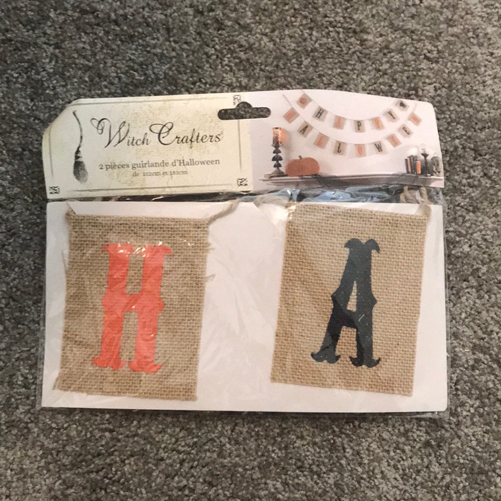 Happy Halloween Witch Crafters Burlap Sign